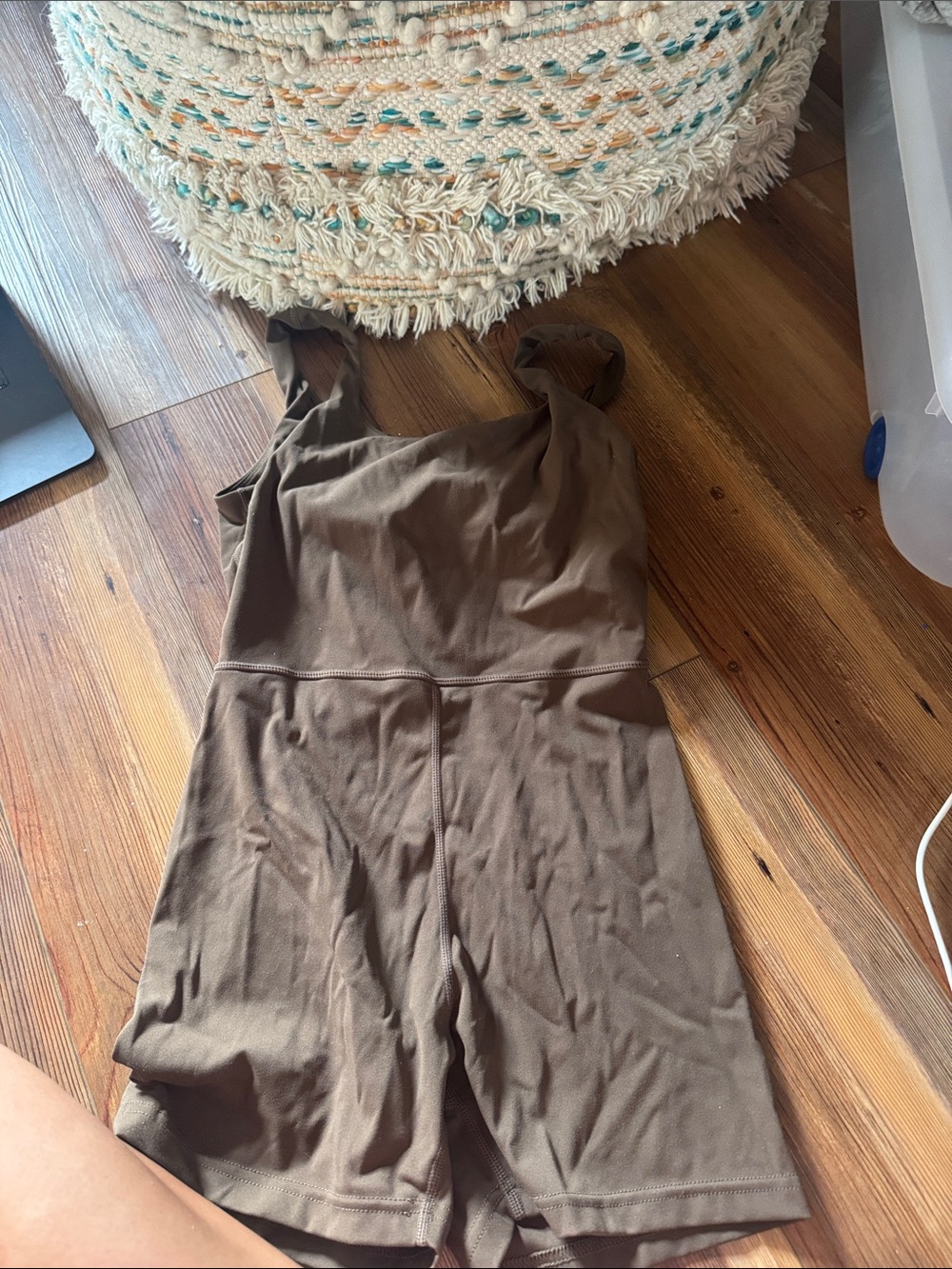 Daily Drills Brown One-Piece Active Romper